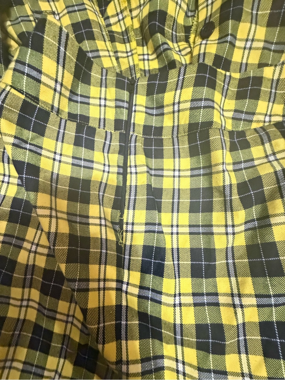 Yellow Black Plaid Two-Piece Skirt Set spirit Cher clueless costume - Picture 6 of 6